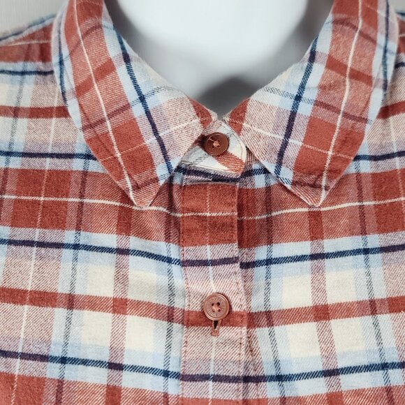 Orvis Women's Multicolor Lodge Flannel Plaid Workwear Button Up Shirt Size XL - Picture 5 of 7